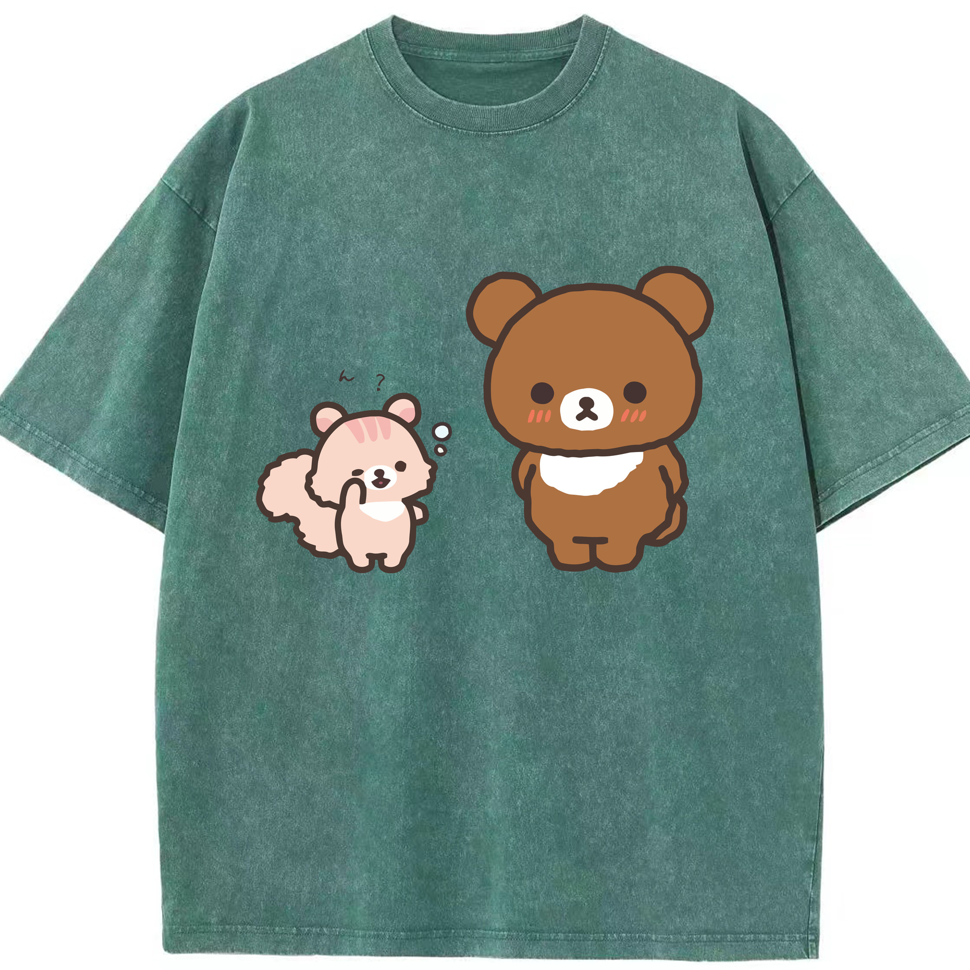 （画像用） リラックマ リラックマ キイロイトリ Rilakkuma Korilakkuma Kiiroitori 綿100% ヴィンテージ風 半袖Tシャツ（フロントプリント）